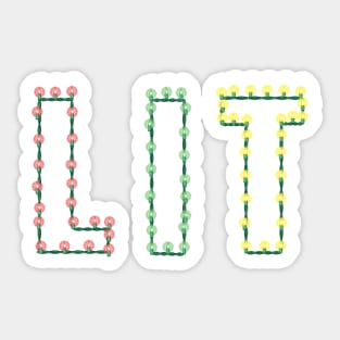 LIT-with christmas lights Sticker